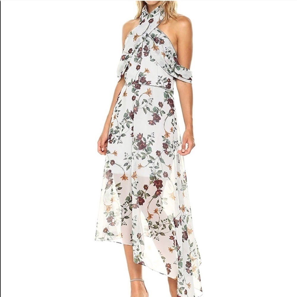 Keepsake Twilight Dreams Halter Dress Floral